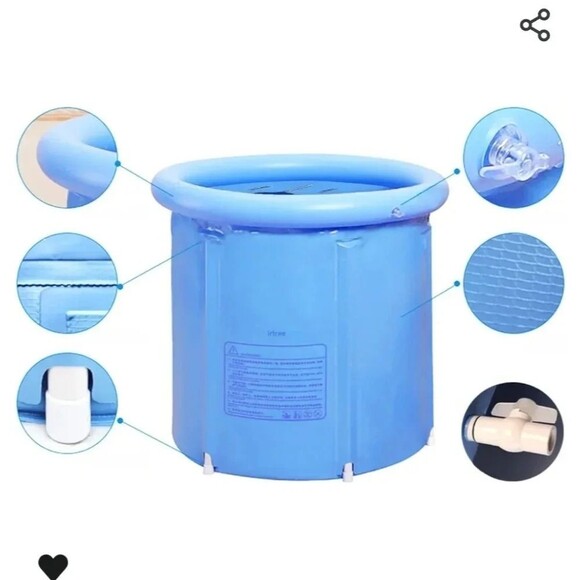 Inflatable Bathtub Bath Tub foldable bathtub plastic Bath T… - Picture 1 of 12